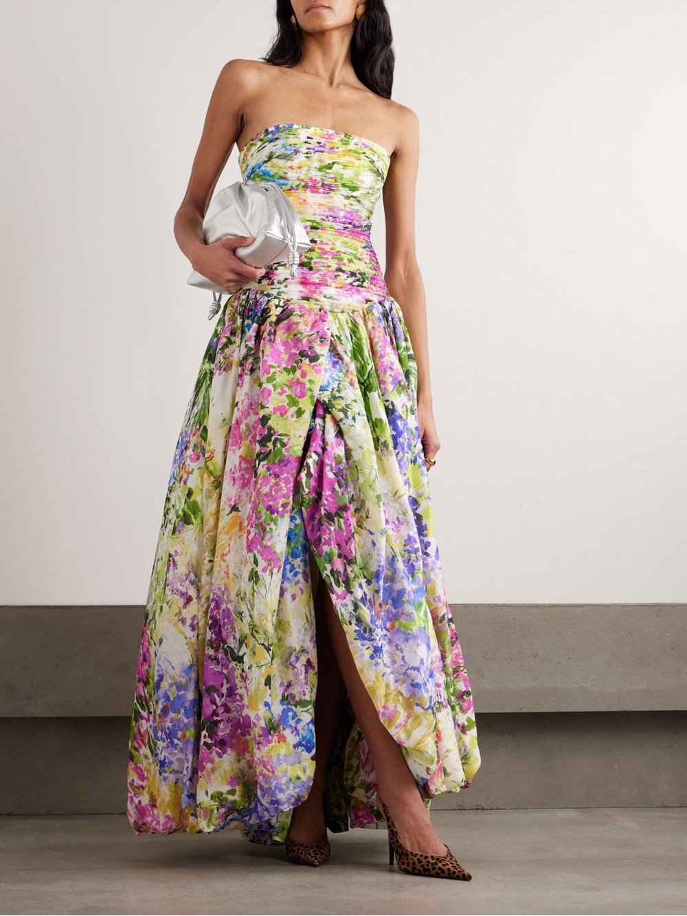 AJE Dahlia Gown in Pastel Floral Lavandula